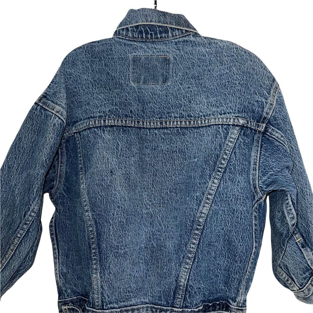 Levi's Vintage 1980's Orange Tab Medium Wash Denim Trucker Jacket Boy's Small - Picture 7 of 8